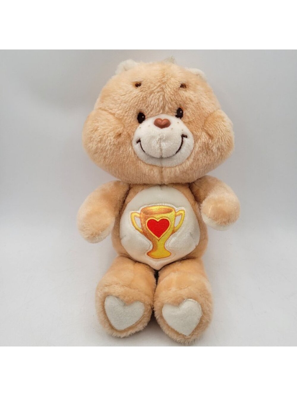 Kenner Care Bears Champ Bear 13” Plush Vintage 1985 Stuffed Animal Trophy Hearts